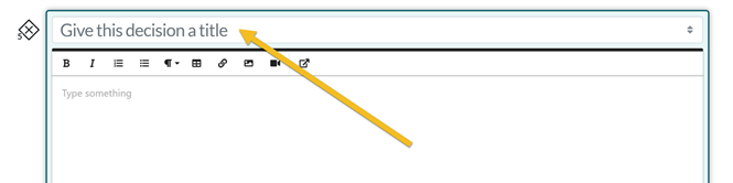 Give the decision a title.