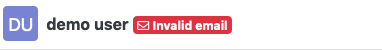 Invalid email tag
