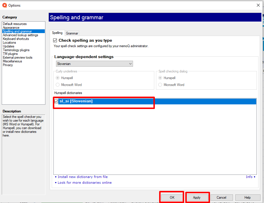 setting-up-spell-check-in-memoq