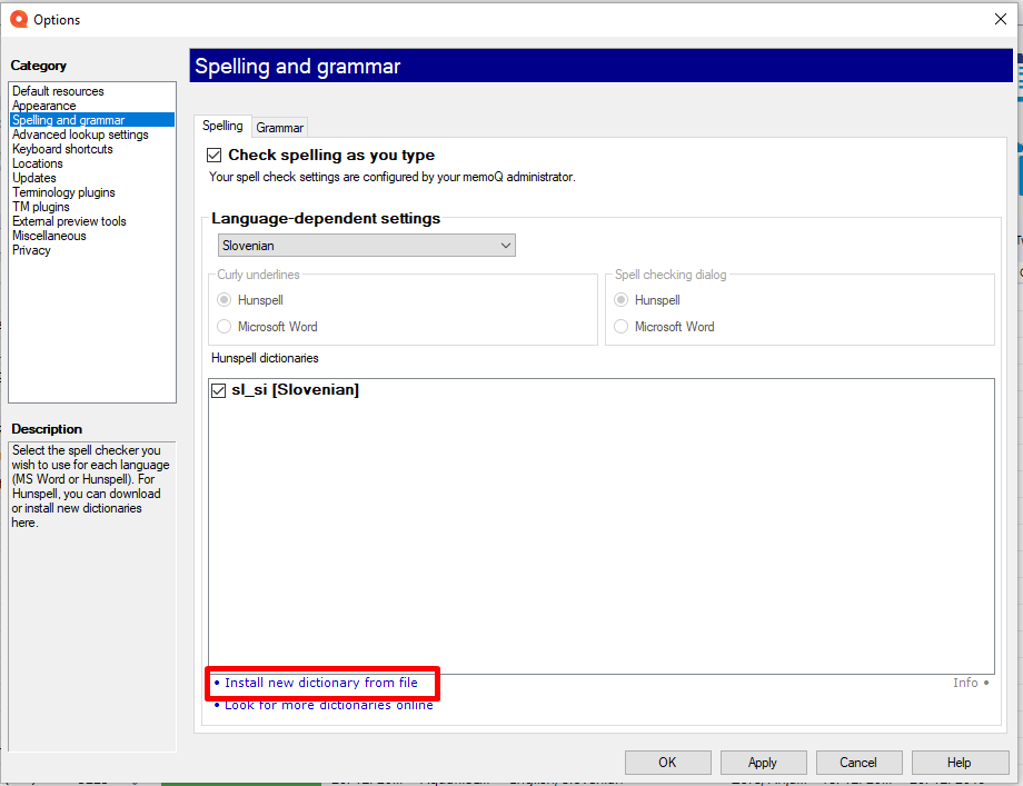 setting-up-spell-check-in-memoq