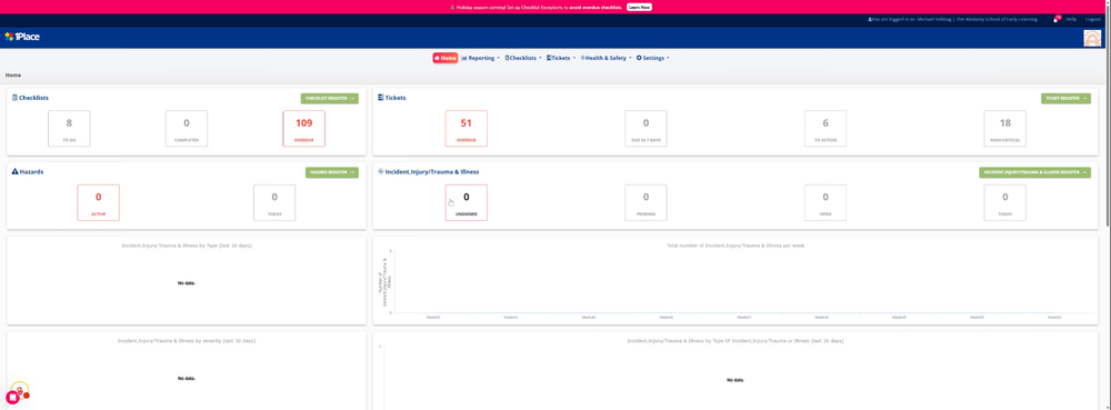 Navigate To Checklists Register