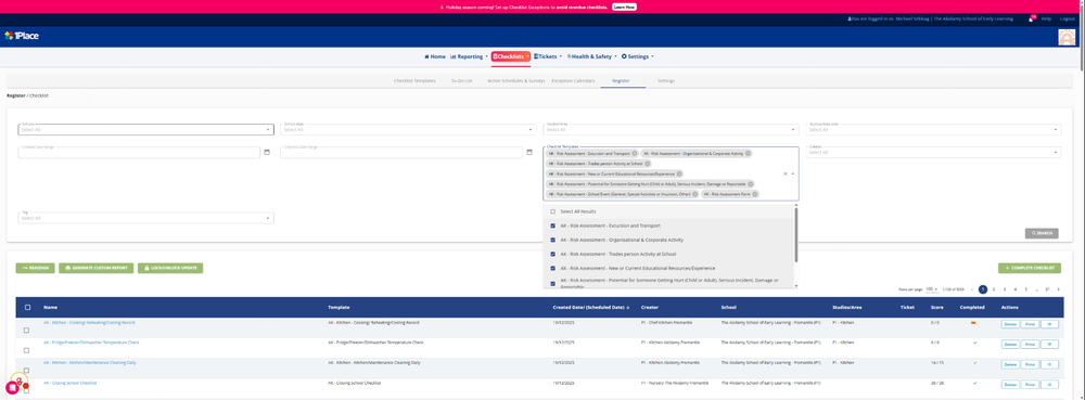 Use School Filter And Search