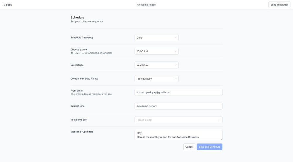 Figure 1 — Reporting > Custom Reports tab