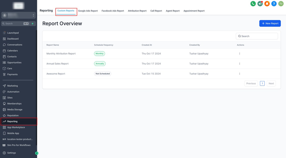 Figure 7 — Schedule screen