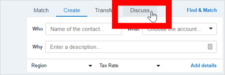 selecting the discuss tab